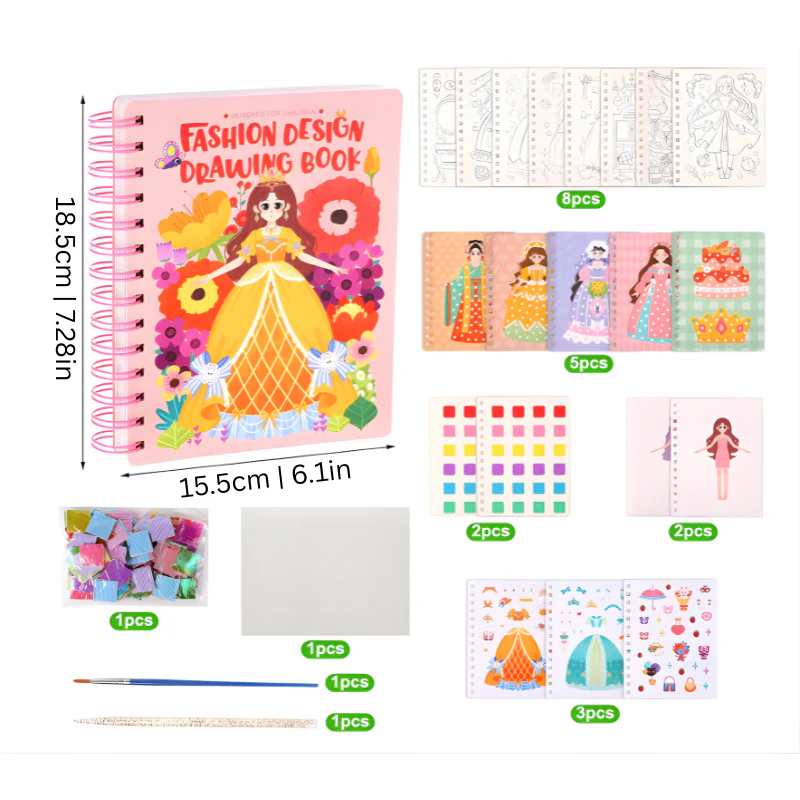 PrincesseCréa™ – Kit Artistique & Robes Texturées 3D