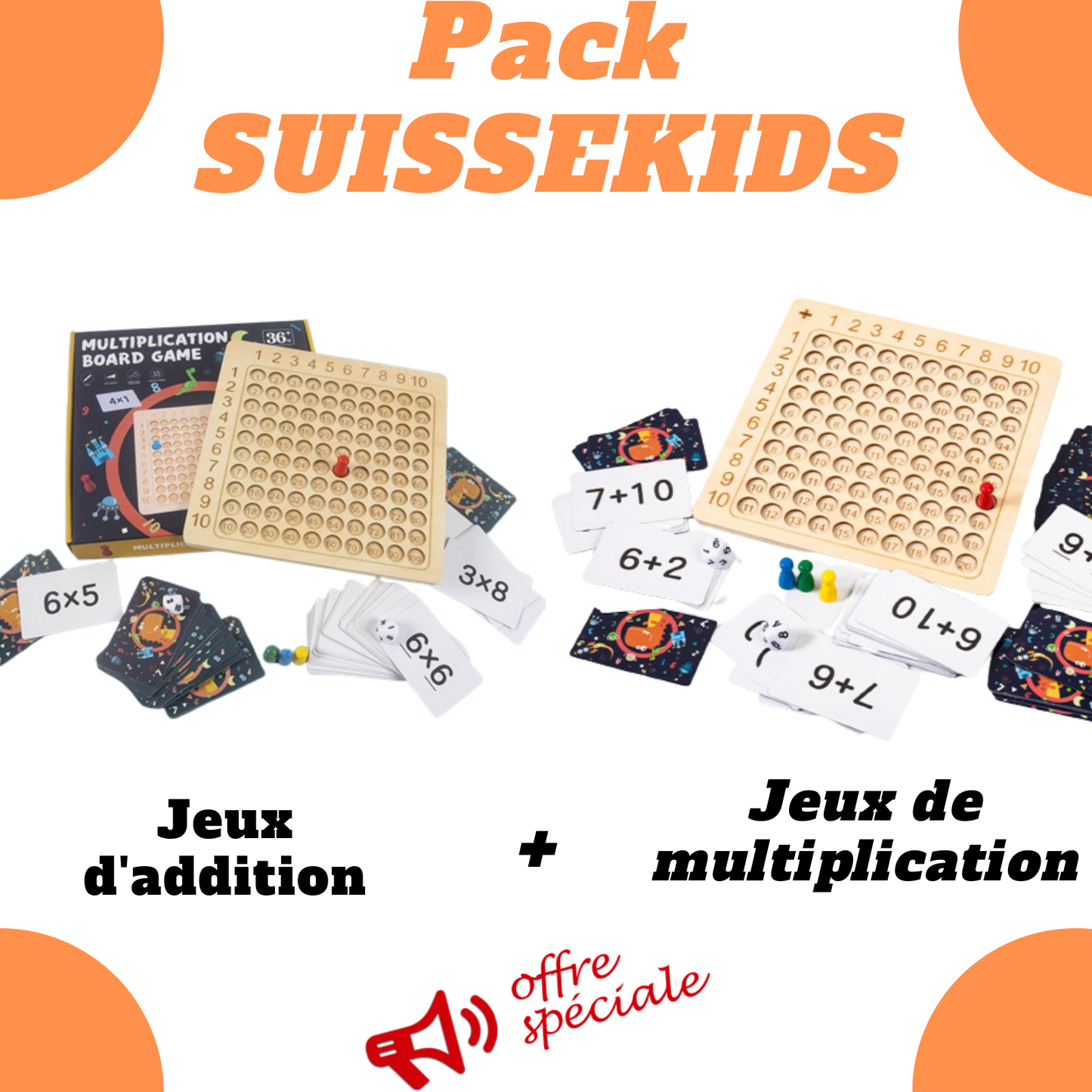 JEUX DE TABLE  ( MULTIPLICATION / ADDITION) SUISSEKIDS