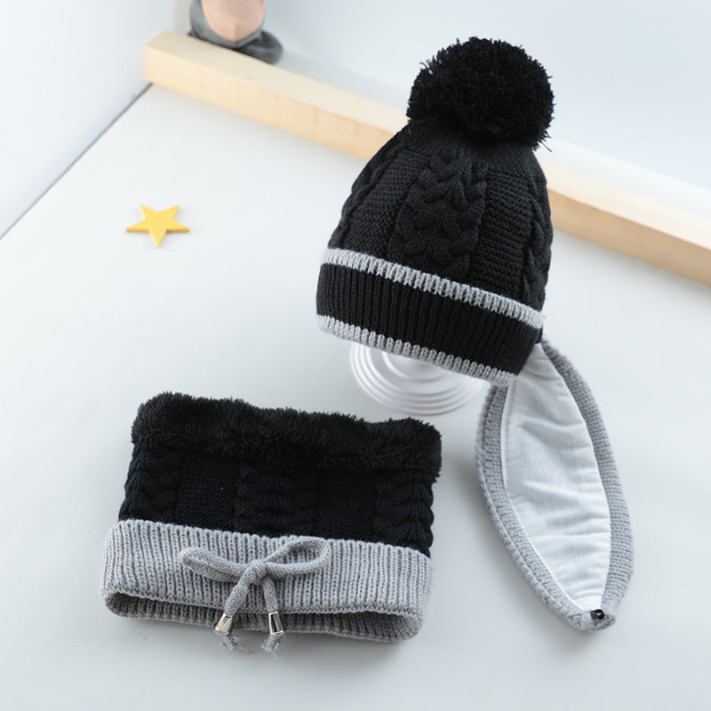 Bonnet triple protection (tête, visage, cou) pour enfant