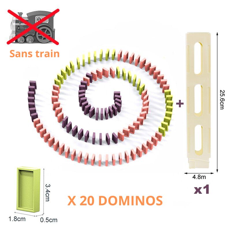 TRAIN AUTOMATIQUE POUR CIRCUIT DE DOMINOS