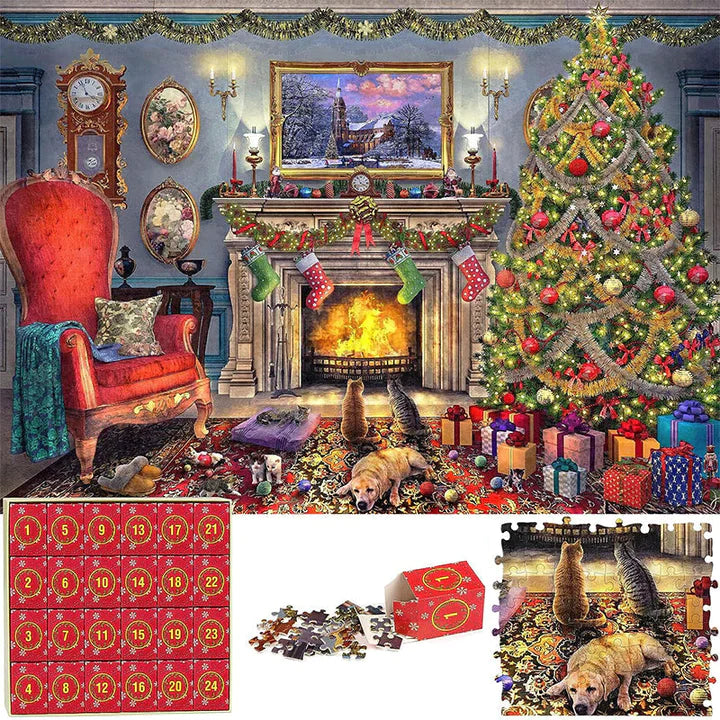 Boîte aveugle puzzle de Noël surprise 24 jours