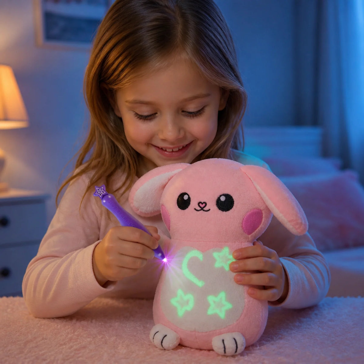 Peluche Magique LumiDessin™ — Toutou Lumineux Interactif pour Enfants.