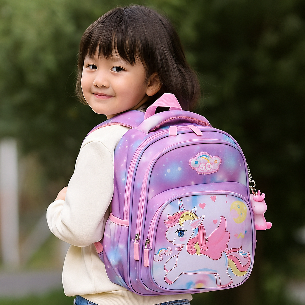 Licorina™ – Sac à Dos Licorne Rose pour Fille