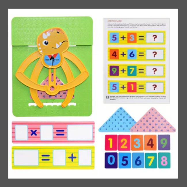 Jeu educatif mathematique en bois-tableau darithmetique montessori