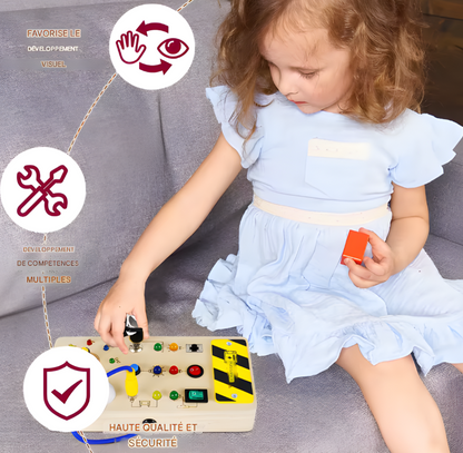 Jouet d’Éveil Scientifique en Bois– Exploration & Lumières LED