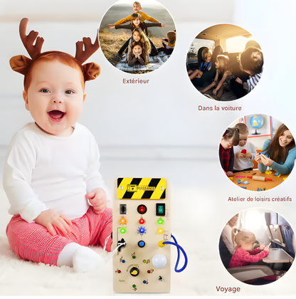 Jouet d’Éveil Scientifique en Bois– Exploration & Lumières LED