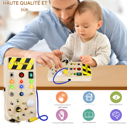 Jouet d’Éveil Scientifique en Bois– Exploration & Lumières LED