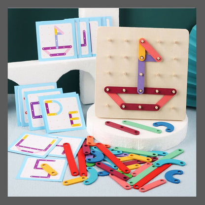 Puzzle d'apprentissage interactif en bois pour enfant