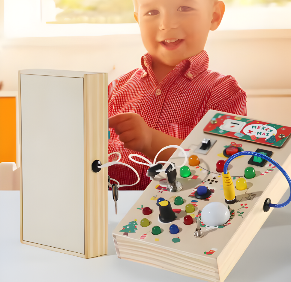 Jouet d’Éveil Scientifique en Bois– Exploration & Lumières LED