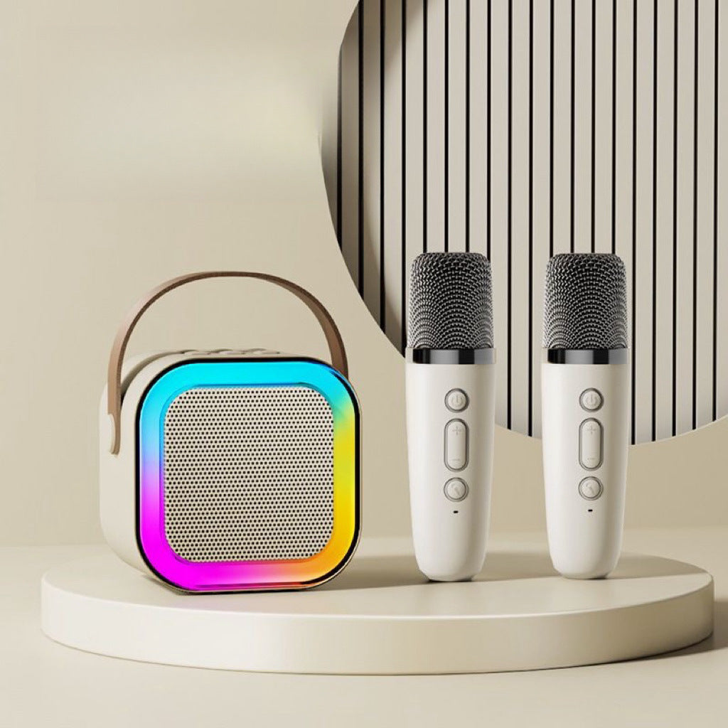 KaraokéCube™ – Enceinte Bluetooth 3-en-1 pour des Soirées Inoubliables
