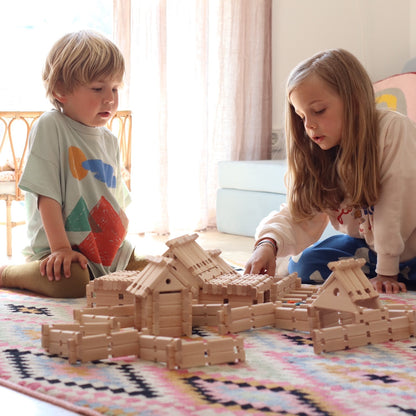 🏰 Château BoisMagik™ — Le Kit de Construction en Bois Qui Transforme Chaque Enfant en Petit Architecte
