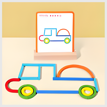 Jeu Éducatif Montessori – Bâtonnets & Anneaux Créatifs