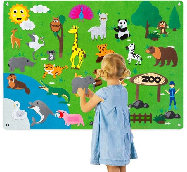 Tableau en feutre pour enseigner aux enfants SUISSEKIDS™