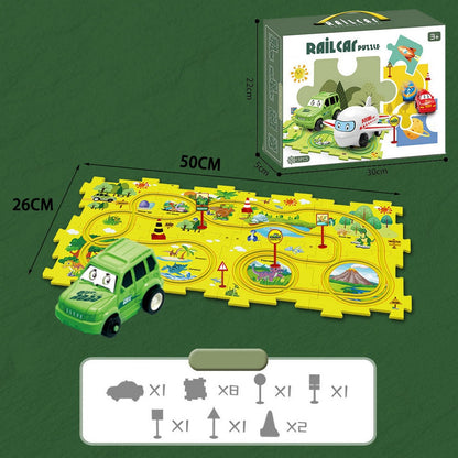 Piste de route incurvée pour enfants