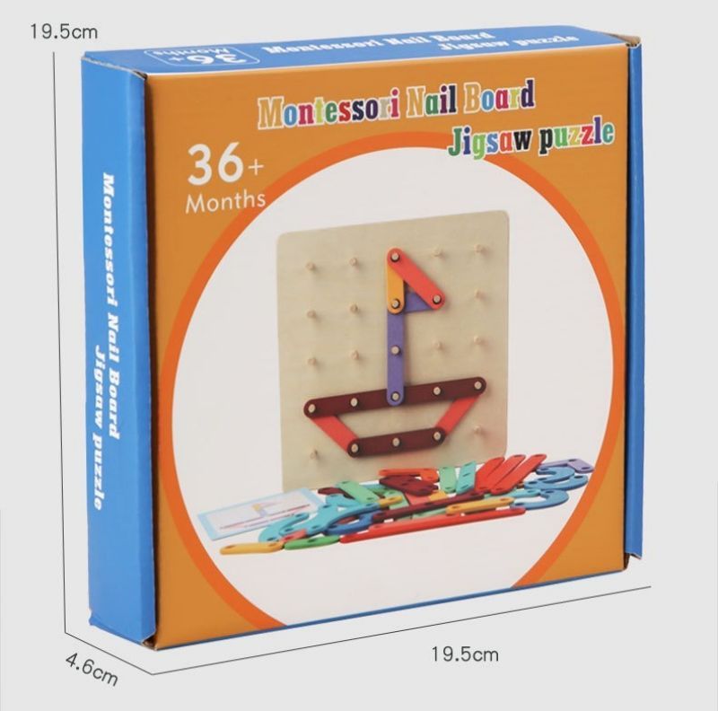 Puzzle d'apprentissage interactif en bois pour enfant