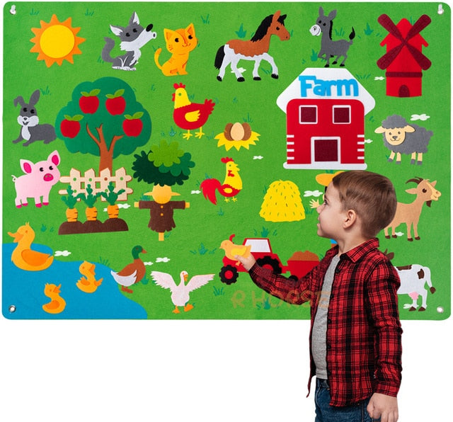 Tableau en feutre pour enseigner aux enfants SUISSEKIDS™