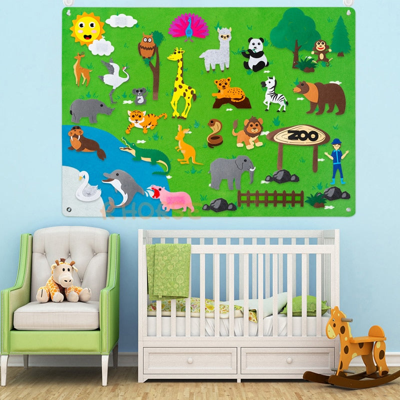 Tableau en feutre pour enseigner aux enfants SUISSEKIDS™