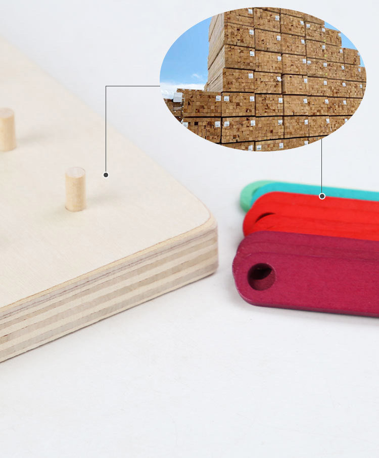 Puzzle d'apprentissage interactif en bois pour enfant