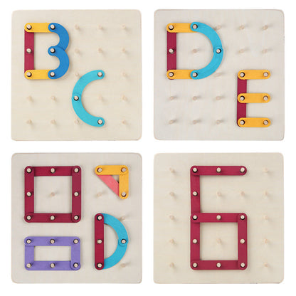 Puzzle d'apprentissage interactif en bois pour enfant